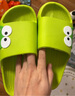 儿童拖鞋夏季外出洗澡居家内防臭防滑男童厚底外穿亲子抗菌凉拖鞋 厚底防滑版-【绿色】 单层 339青蛙 34 /34-35 长度 215 实拍图