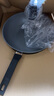 三禾炒锅不粘锅炒菜锅煎炒锅多功能炒锅平底钛锅钻石钛陶锅天穹黑32cm 实拍图