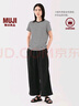无印良品（MUJI）女式 汉麻 宽版裤 裤子女款 休闲裤阔腿裤长裤女装  25年夏季 黑色 BE1VLA5S M （160/66A） 实拍图