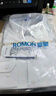 罗蒙（ROMON）纯色商务职业正装男士白衬衫工装外套长袖衬衣男CS108白色3XL 实拍图