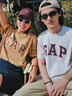 Gap男女装夏季拼接logo圆领短袖T恤宽松上衣460841 卡其色 185/104A(XXL) 亚洲尺码 实拍图