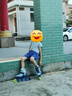 迪卡侬（DECATHLON）儿童轮滑鞋初学者轮滑鞋套装可调节舒适透气溜冰鞋体育课必备 太空旅行款 32/35（脚长20-22cm） 实拍图
