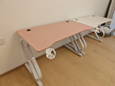 木藝生 电脑桌台式电竞桌简易书桌学习桌办公桌游戏椅组合套装直播桌子 樱花装甲单桌-白色【活动款】 长120宽60高75 实拍图