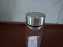 玻璃透明双层创意玻璃杯耐高温圆形茶杯大容量成人带盖泡茶杯 双层玻璃杯1个 实拍图