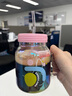 炊大皇玻璃杯女茶水分离吸管杯子耐高温高硼硅水杯800ML（小蓝花） 实拍图
