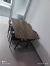 全品屋餐桌椅组合家用饭桌子小户型简约公寓快餐出租商用长方形电脑桌 胡桃木色 140cm 【宽80CM】一桌六椅 实拍图