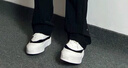 EQLZ义阔FAULT24男款小白鞋情侣黑色2025秋冬新款复古板鞋女耐磨舒适 黑石 44.5 实拍图
