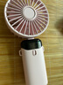 手持小风扇数显便携式随身折叠小型礼物迷你办公室电动USB电风扇静音桌面学生宿舍 樱花粉|数显5档|强劲风力|可折叠|带底座 实拍图