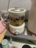 养生伴侣斜纹迷你养生杯多功能电炖杯养生壶电热杯玻璃杯条煎药杯 乳白色 0.6L 带茶漏款 实拍图