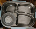 美厨（maxcook）304不锈钢饭盒 加大加深4格学生饭盒餐盘1.6L 配餐具汤碗MCFT8789 实拍图