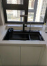 浪鲸（SSWW）厨房水槽枪灰色纳米不锈钢台下盆洗碗池洗菜盆家用一体大单槽TK12 80×46抽拉龙头+实用配件 实拍图