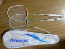 川崎（KAWASAKI）羽毛球拍超轻碳素耐打对拍KD-1pro蓝黄（已穿线+6球+手胶+拍包） 实拍图