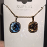 XUPING旭平首饰仿水晶经典肥方项链女士饰品送新年礼物 4号色-浅蓝色 约40+5cm 实拍图
