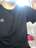 美津浓（MIZUNO）短袖t恤男士凉感冰丝夏季薄款户外青年速干衣 黑色【2104】 XL 实拍图