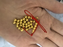 喜上眉梢喜饰黄金古法金珠999足金散珠硬金光面磨砂转运珠路路通圣诞礼物 4mm重工古法珠3颗 约0.75g 实拍图
