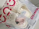 名创优品（MINISO）洞洞鞋女凉鞋夏季外穿防滑防臭eva踩屎感厚底开车海边沙滩拖鞋 白色+甜美公主(10个)滴塑 38-39 【适合37-38码穿】 晒单实拍图