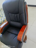 纽麦真皮老板椅可躺按摩皮质办公椅子家用电脑座椅总裁牛皮办公大班椅 PU-黑色 实拍图