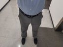 罗蒙（ROMON）高弹力冰丝休闲裤子男商务修身直筒长裤子夏季薄款男裤灰色33 实拍图