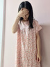 棉绸睡裙女夏薄款2025新款睡衣韩版甜美少女网红家居外穿裙子QM 粉底碎花2301 均码 (90-140斤内穿) 实拍图