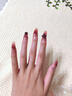 美甲贴片穿戴甲指甲贴中长款新娘显白可拆卸学生短款重复使用成品 珊瑚奶咖 24片 【长款】 实拍图