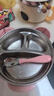 COOKSS儿童餐盘不锈钢分格婴儿餐具辅食碗宝宝吸盘注水保温碗带叉勺粉色 实拍图