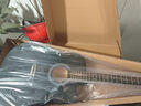 吉之琳单板41寸初学者吉他学生38寸新手练习男女生入门琴民谣木吉他乐器 41寸【云杉单板】玄武黑 包教会+买即送全套配件+电箱款 实拍图