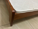 沃尔福 【现货闪发】床 橡胶木实木床简约单人床卧室家具北欧主卧双人床 浅咖色+5cm椰棕床垫 1500mm*2000mm 实拍图