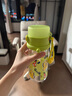 babycare儿童水杯夏季吸管杯学饮杯免拧户外运动直饮幼儿园上学水壶-青色 实拍图