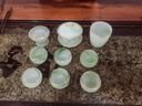 泉秀堂金镶玉茶杯个人专用主人杯高端琉璃中式轻奢高档羊脂玉瓷功夫茶盏 翠绿描金玉瓷鼓杯70礼盒装 实拍图