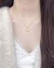 中国黄金（CHINA GOLD）黄金四叶草项链女款足金幸运草吊坠锁骨情人节生日礼物送女友老婆 磨砂四叶草吊坠【18K金链】0.3g 实拍图