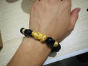 周六福（ZLF）  黄金手链男款硬金经典款貔貅转运珠玛瑙手串 定价 4.57g 实拍图