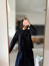 无印良品（MUJI） 女式 棉纱长袖罩衫女士衬衫衬衣内搭秋款女装春季 上衣 BC2KUA4A 深藏青色 S (155/80A) 实拍图
