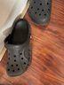 卡骆驰crocs洞洞鞋贝雅男鞋女鞋轻便耐磨一脚蹬拖鞋休闲鞋|10126 黑色-001 43 (270mm) 实拍图