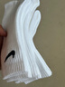 耐克（NIKE）速干 中筒 训练袜子(3双)  EVERYDAY LIGHTWEIGHT SX7676-100 L 实拍图