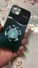 唯我范苹果13手机壳iphone13promax玻璃简约新款保护套超薄散热全包直边防摔硬壳高级创意男女款 苹果13【暗夜绿-好运麋鹿】 金属漆玻璃壳 实拍图