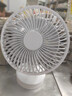 小米白色桌面风扇26年新款空气循环扇usb静音办公宿舍风扇学生床上用电风扇便携款制冷空调户外 充电睡眠风扇【七叶大扇面/TP快充】 1800mAh 四挡风速调节 实拍图