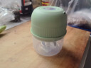 绞肉机小型打蒜器家用绞蒜切蒜器多功能辅食料理机电动蒜泥神器蒜蓉机自动切菜机压蒜器 浅绿色 0.26L 2页刀 实拍图