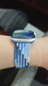 BHO【销量2万+】适用苹果手表表带apple watch s10/9表带ultra2/8磁吸编织iwatch se男生女士夏天夏季 卡扣版【蓝莓色】 【44/45/46/49mm】表盘通用 实拍图