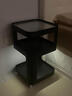 伊思家轻奢客厅沙发边几边柜现代简约床头柜子铁艺创意床头小茶几小桌子 【感应灯+亚克力桌面】耀夜黑40 实拍图