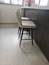 广宥铁艺旋转吧台椅家用岛台椅设计师酒吧椅子靠背商用收银前台高脚凳 【360°旋转】60厘米坐高/灰色 实拍图