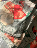 富安娜家纺 圣之花床上四件套纯棉床品套件双人床单被套 【40支斜纹】圣之花-浅兰 1.8米床 床单款 （被套230*229cm） 实拍图