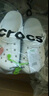 卡骆驰crocs洞洞鞋贝雅卡骆班轻便耐磨一脚蹬休闲鞋|205089 白/深蓝-126 36 /37(220mm) 实拍图