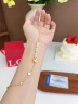 礼意久久LiYi99四叶草999足金黄金手链女生日礼物女520送老婆礼物情人节实用女生 【999足金四叶草+925银链】520送女朋友礼物 实拍图