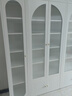 阿格贝贝法式书柜带玻璃门钢制书架客厅整墙柜子落地防尘书架储物置物柜 窄柜圆弧门 【2M高0.4M宽】 长虹玻璃【奶油白】 实拍图