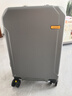 欧遥行李箱可上飞机小型登机箱男士商务出差皮箱子结实耐用铝框拉杆箱 深灰色【USB充电口+侧挂钩】 20英寸 【终身质保+备用轮+箱套】 实拍图