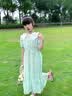 G.duck童装女童连衣裙夏季儿童裙子夏装2026新款纯色公主裙大童显瘦长裙 双领碎花连衣裙 150 尺码11~12岁【140-150cm】 实拍图