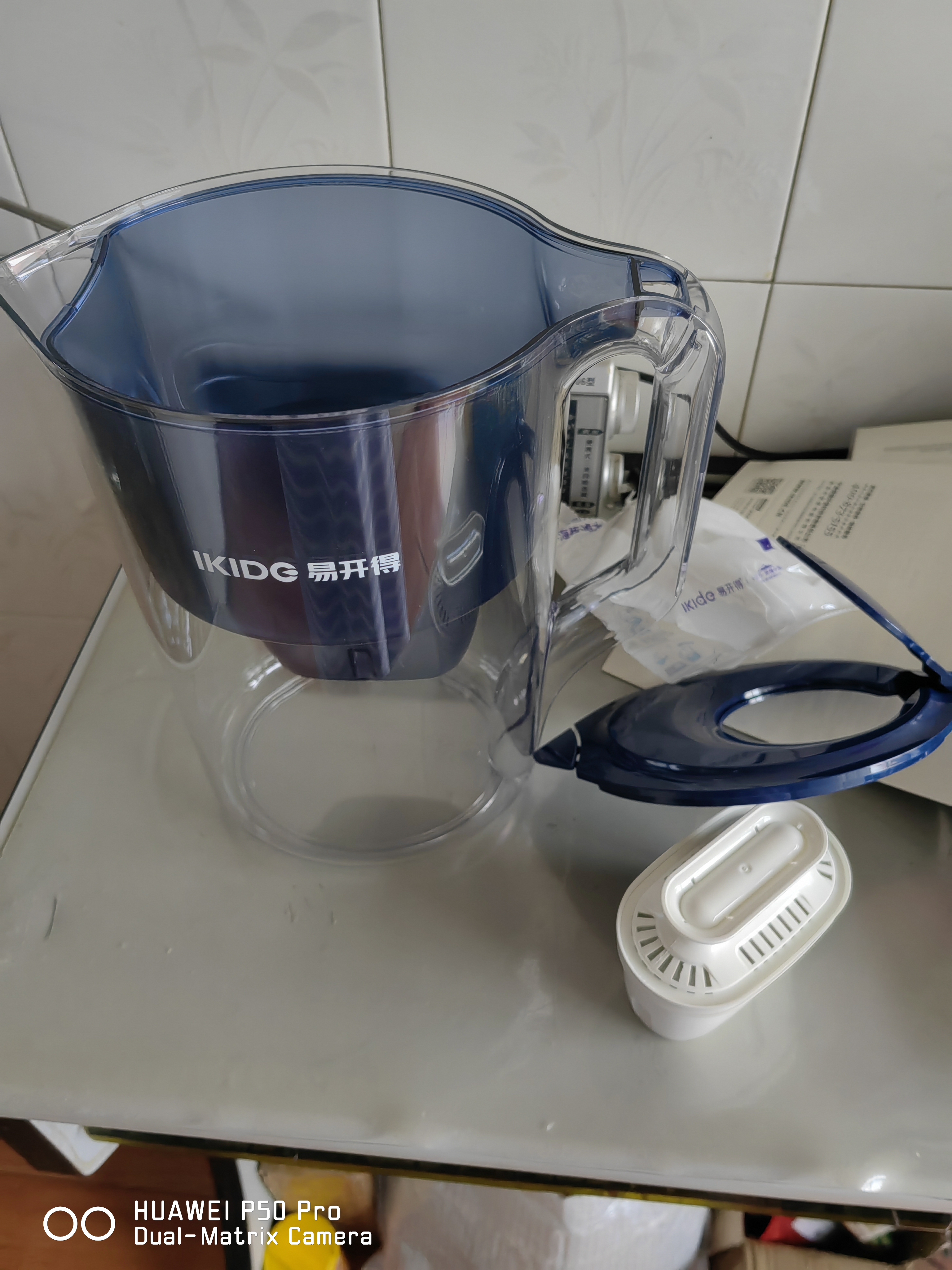 易开得 滤水壶过滤器 家用便携式净水器办公室净水过滤滤水壶 一壶一芯 实拍图