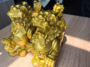 黄铜貔貅摆件一对招財公母男女铜貔貅聚財开业财位送礼风水店铺 【一对】黄铜貔貅19CM（发10样） 实拍图