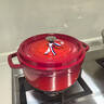 珐宝（staub）厨房好物法国进口珐琅铸铁锅双耳煲汤锅 樱桃红24cm 40509-835 实拍图