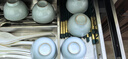 苏氏陶瓷（SUSHI CERAMICS）汝窑开片六杯开片可养金线个人杯主人杯品茗杯6个 实拍图
